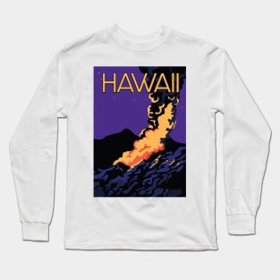 Hawaii vintage travel poster Long Sleeve T-Shirt